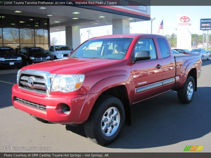 Impulse Red Pearl / Taupe 2006 Toyota Tacoma PreRunner Access Cab