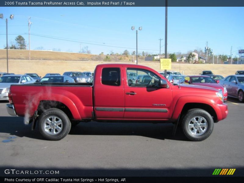 Impulse Red Pearl / Taupe 2006 Toyota Tacoma PreRunner Access Cab
