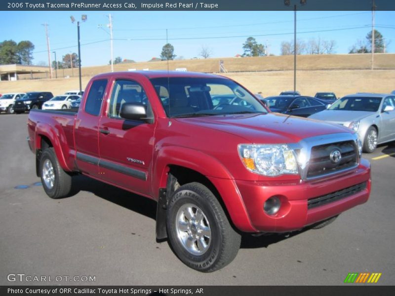 Impulse Red Pearl / Taupe 2006 Toyota Tacoma PreRunner Access Cab