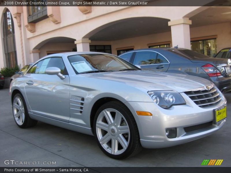 Bright Silver Metallic / Dark Slate Gray/Cedar 2008 Chrysler Crossfire Limited Coupe