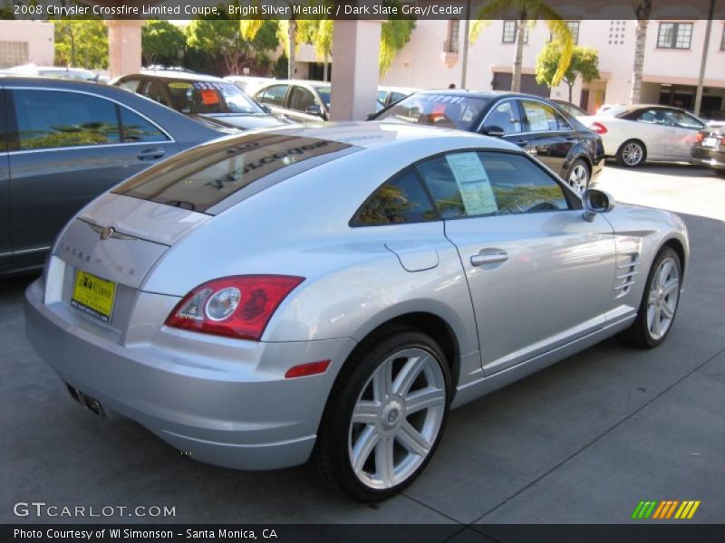 Bright Silver Metallic / Dark Slate Gray/Cedar 2008 Chrysler Crossfire Limited Coupe