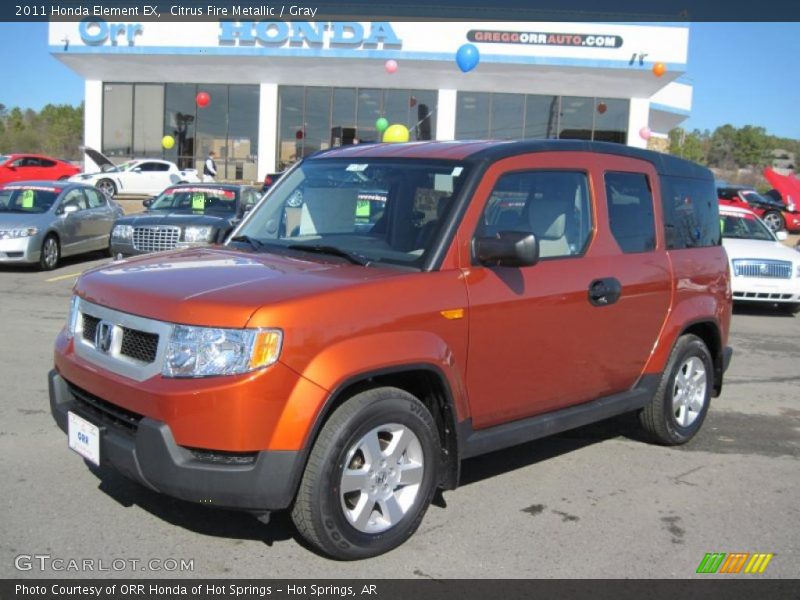 Citrus Fire Metallic / Gray 2011 Honda Element EX