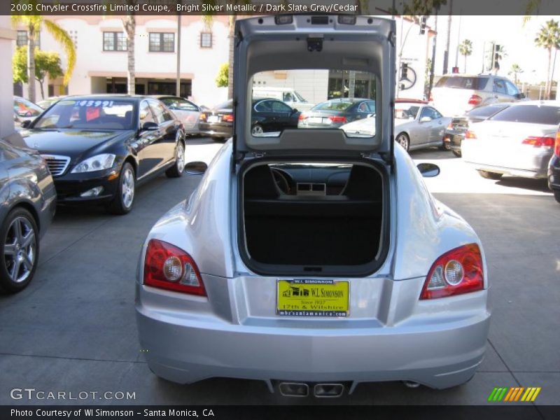 Bright Silver Metallic / Dark Slate Gray/Cedar 2008 Chrysler Crossfire Limited Coupe