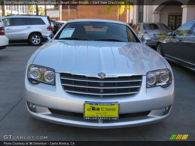 Bright Silver Metallic / Dark Slate Gray/Cedar 2008 Chrysler Crossfire Limited Coupe
