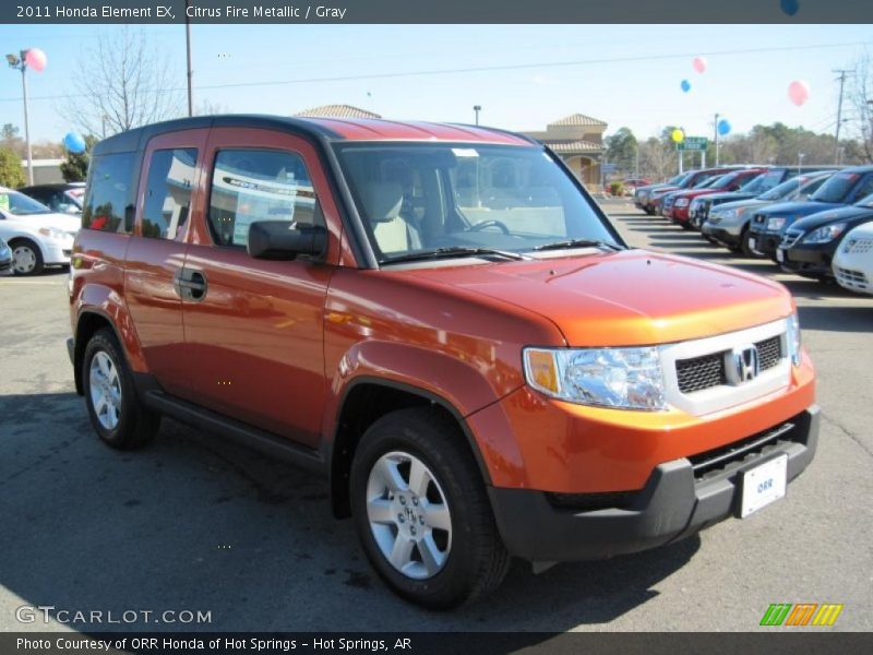 Citrus Fire Metallic / Gray 2011 Honda Element EX