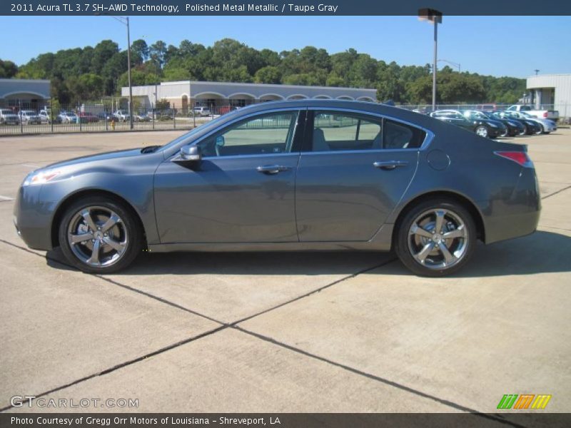 Polished Metal Metallic / Taupe Gray 2011 Acura TL 3.7 SH-AWD Technology