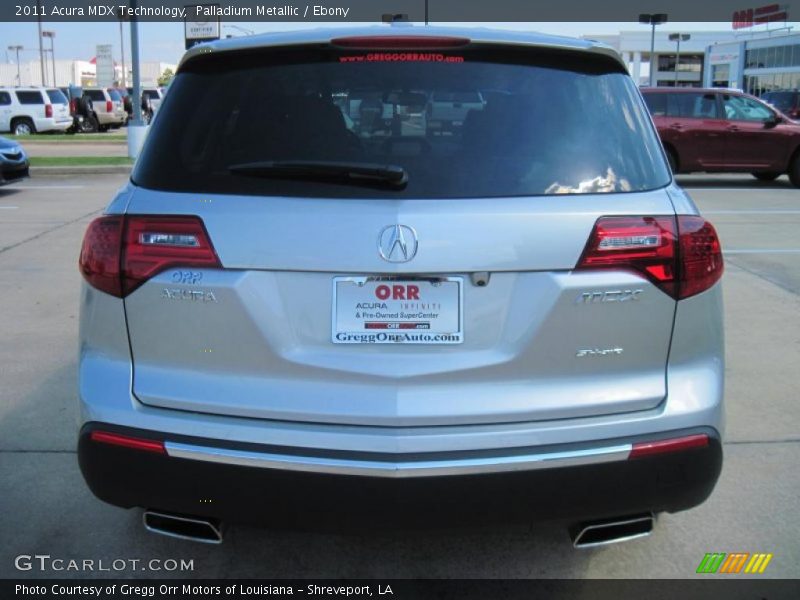 Palladium Metallic / Ebony 2011 Acura MDX Technology