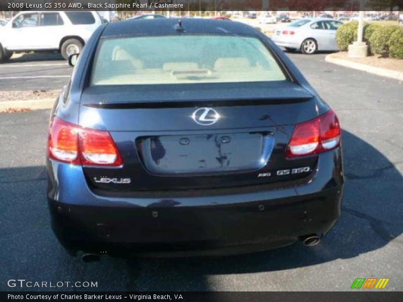 Black Sapphire Pearl / Cashmere 2008 Lexus GS 350 AWD
