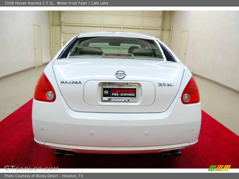 Winter Frost Pearl / Cafe Latte 2008 Nissan Maxima 3.5 SL