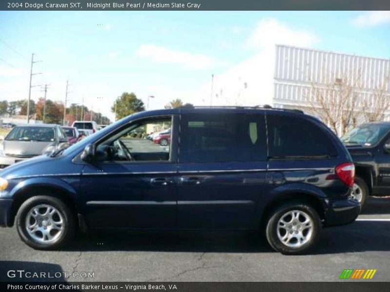 Midnight Blue Pearl / Medium Slate Gray 2004 Dodge Caravan SXT