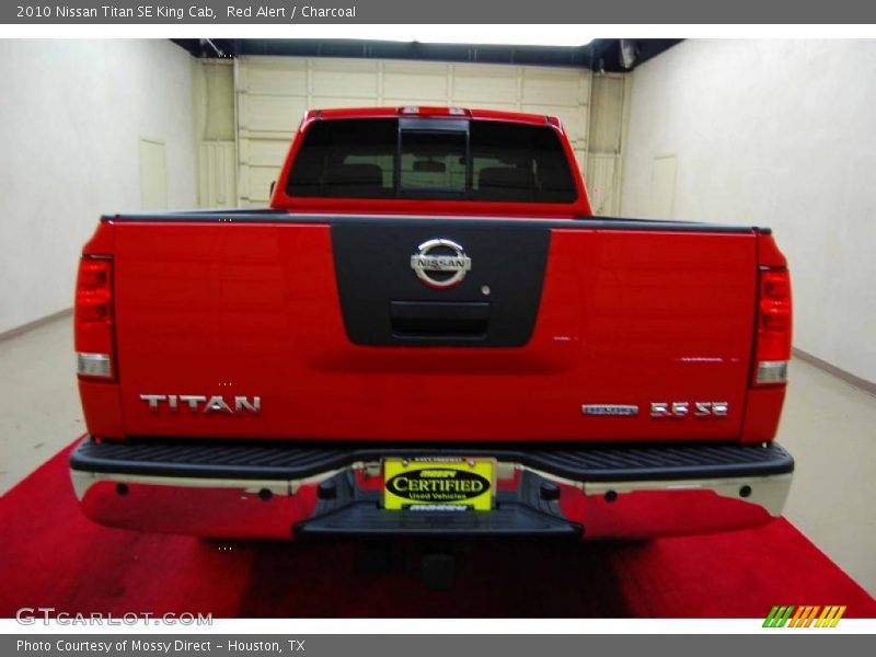 Red Alert / Charcoal 2010 Nissan Titan SE King Cab
