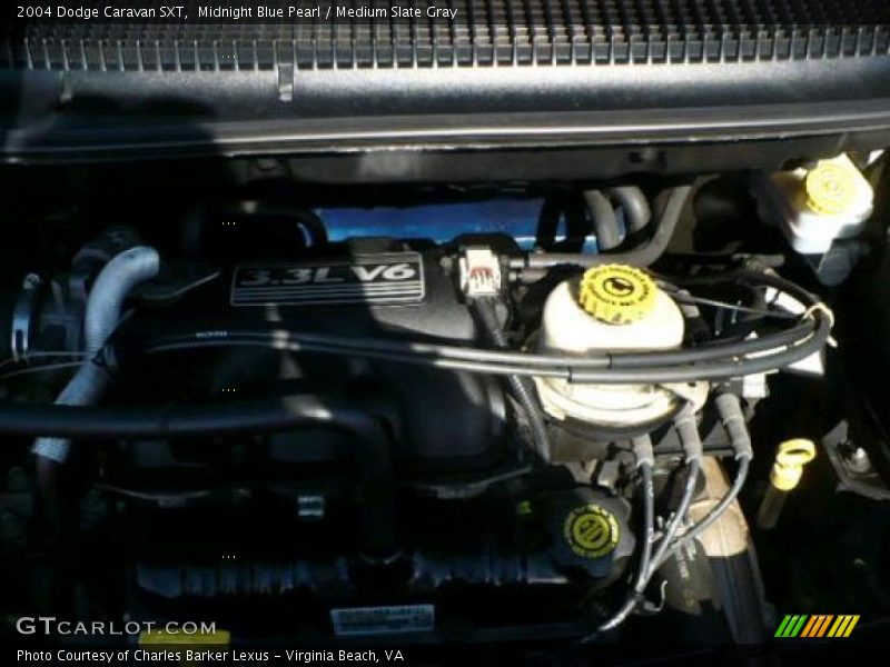 Midnight Blue Pearl / Medium Slate Gray 2004 Dodge Caravan SXT