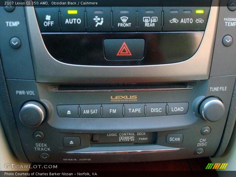 Obsidian Black / Cashmere 2007 Lexus GS 350 AWD