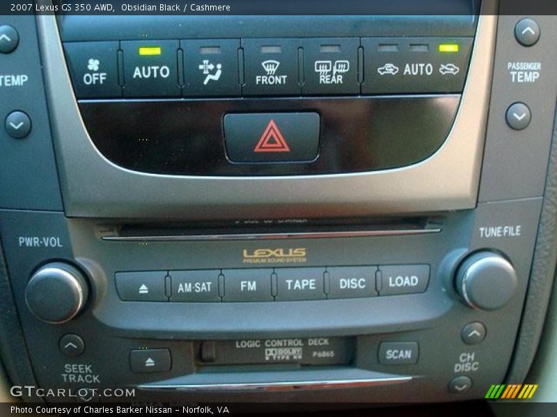 Obsidian Black / Cashmere 2007 Lexus GS 350 AWD
