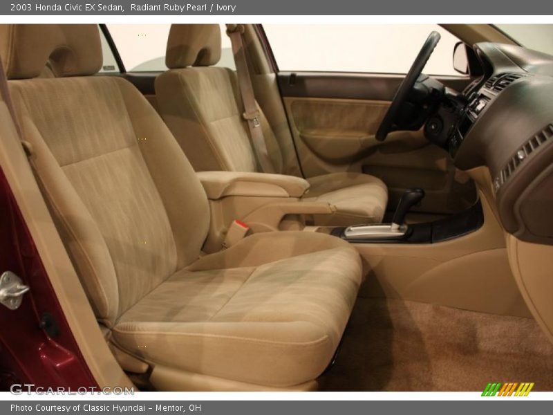 Radiant Ruby Pearl / Ivory 2003 Honda Civic EX Sedan