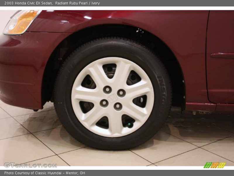 Radiant Ruby Pearl / Ivory 2003 Honda Civic EX Sedan