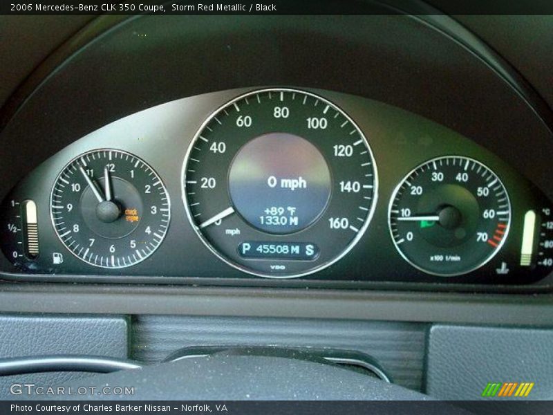 Storm Red Metallic / Black 2006 Mercedes-Benz CLK 350 Coupe