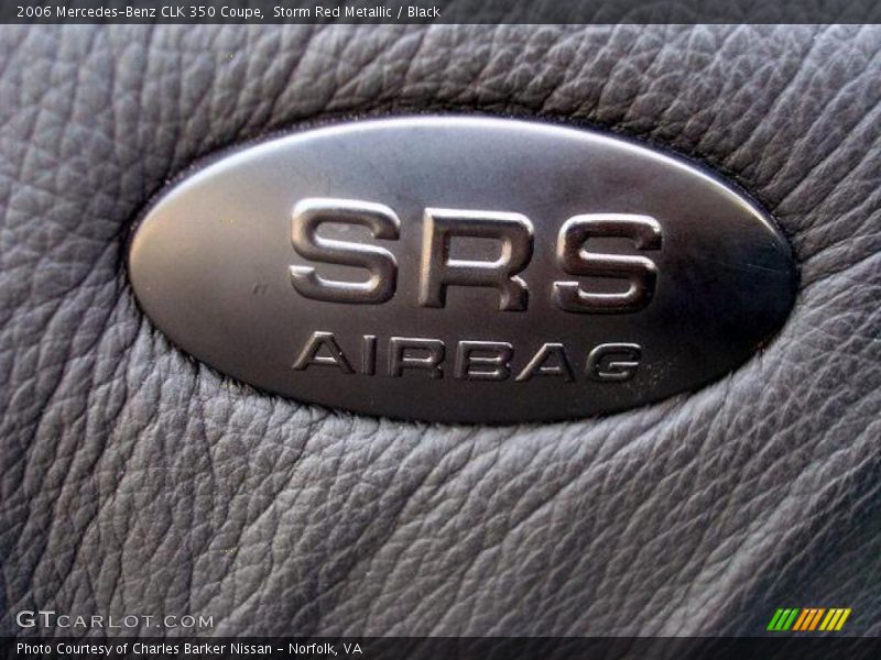 Storm Red Metallic / Black 2006 Mercedes-Benz CLK 350 Coupe