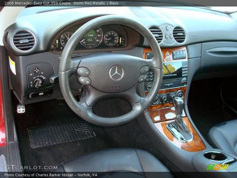 Storm Red Metallic / Black 2006 Mercedes-Benz CLK 350 Coupe
