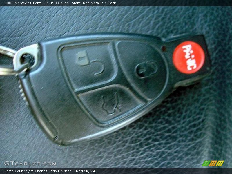 Storm Red Metallic / Black 2006 Mercedes-Benz CLK 350 Coupe