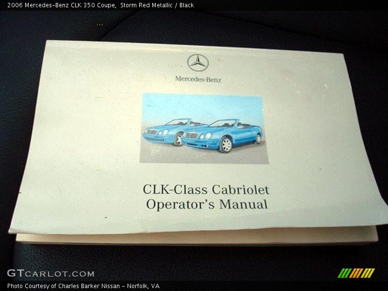 Storm Red Metallic / Black 2006 Mercedes-Benz CLK 350 Coupe
