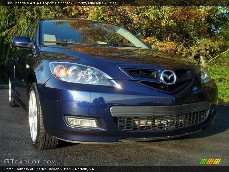 Stormy Blue Mica / Beige 2009 Mazda MAZDA3 s Sport Hatchback