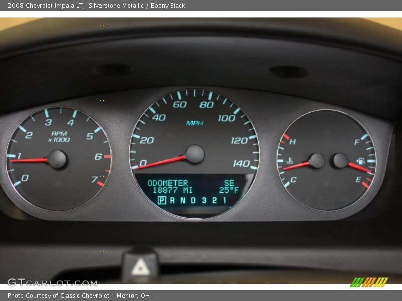 Silverstone Metallic / Ebony Black 2008 Chevrolet Impala LT