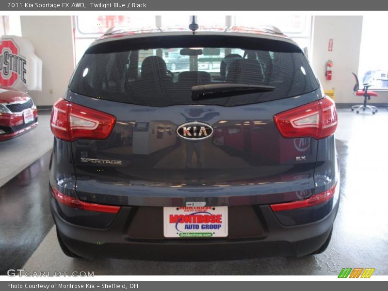 Twilight Blue / Black 2011 Kia Sportage EX AWD