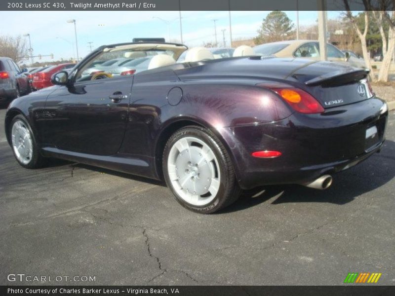 Twilight Amethyst Pearl / Ecru 2002 Lexus SC 430