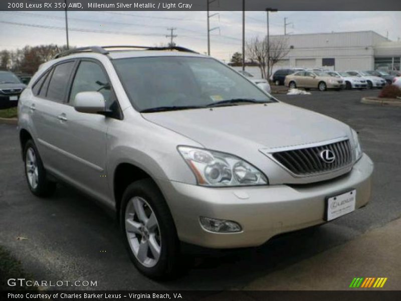 Millenium Silver Metallic / Light Gray 2008 Lexus RX 350 AWD