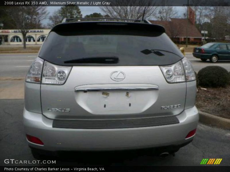 Millenium Silver Metallic / Light Gray 2008 Lexus RX 350 AWD