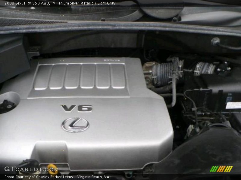 Millenium Silver Metallic / Light Gray 2008 Lexus RX 350 AWD
