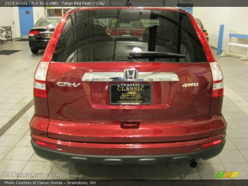 Tango Red Pearl / Gray 2010 Honda CR-V EX-L AWD