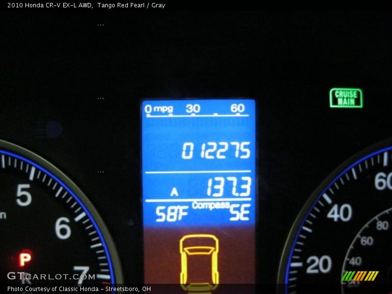 Tango Red Pearl / Gray 2010 Honda CR-V EX-L AWD