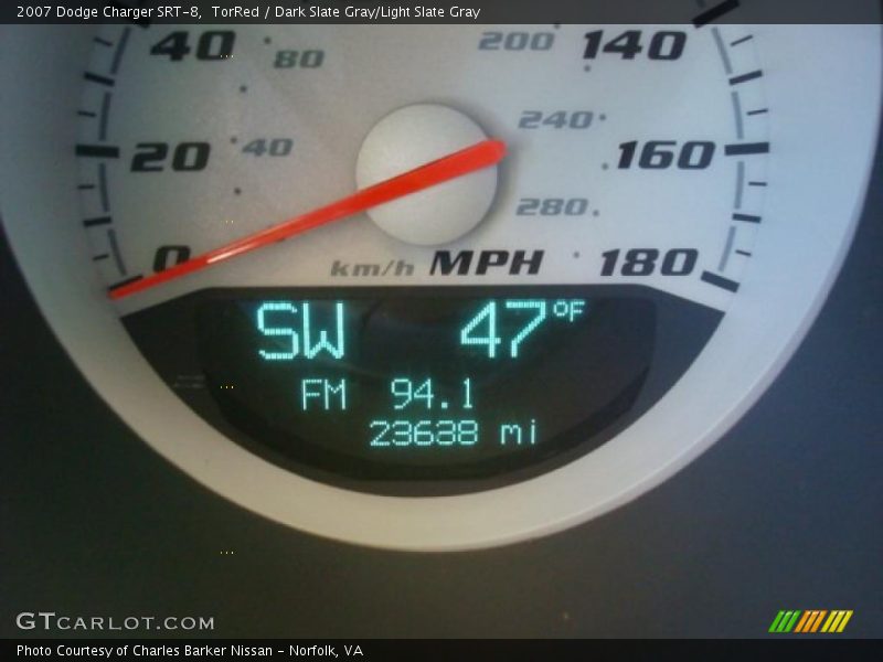 TorRed / Dark Slate Gray/Light Slate Gray 2007 Dodge Charger SRT-8