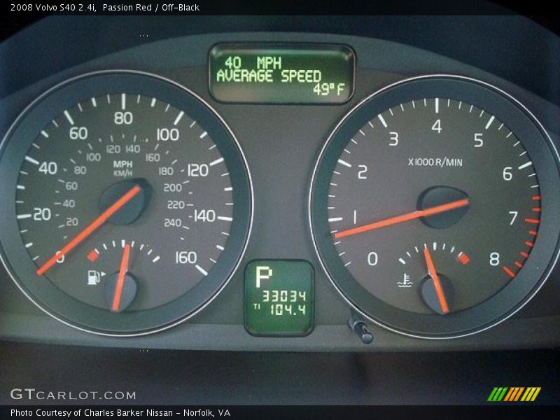 Passion Red / Off-Black 2008 Volvo S40 2.4i