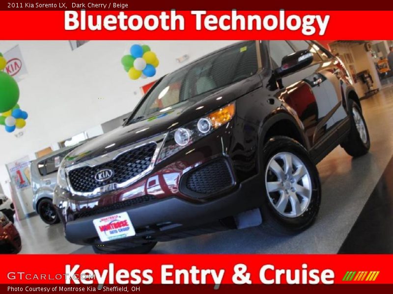 Dark Cherry / Beige 2011 Kia Sorento LX