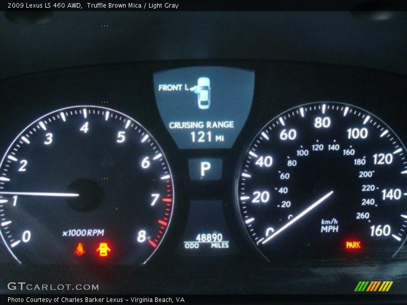 Truffle Brown Mica / Light Gray 2009 Lexus LS 460 AWD