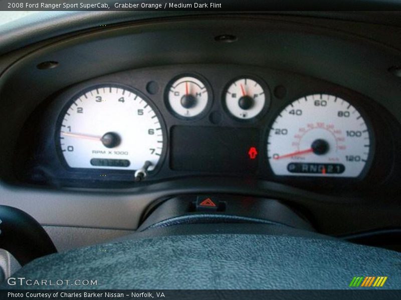 Grabber Orange / Medium Dark Flint 2008 Ford Ranger Sport SuperCab