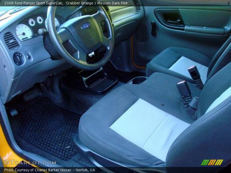 Grabber Orange / Medium Dark Flint 2008 Ford Ranger Sport SuperCab