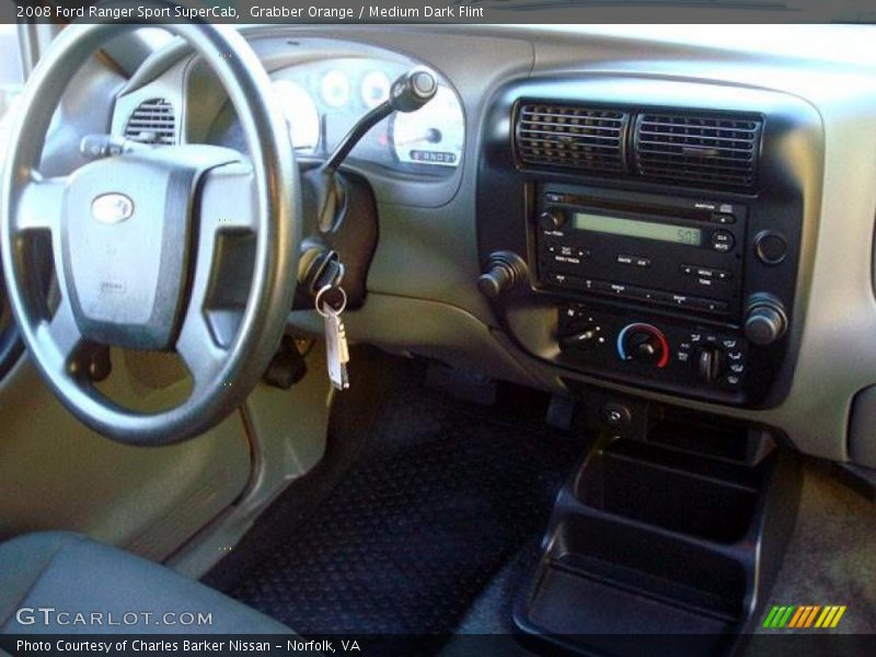 Grabber Orange / Medium Dark Flint 2008 Ford Ranger Sport SuperCab