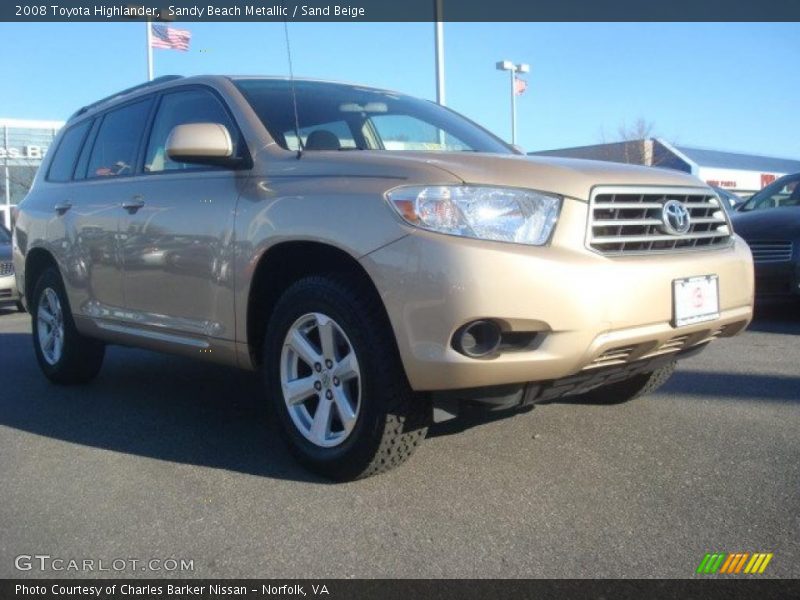 Sandy Beach Metallic / Sand Beige 2008 Toyota Highlander