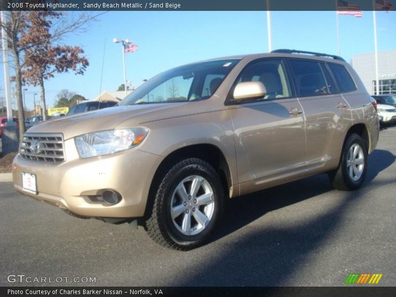 Sandy Beach Metallic / Sand Beige 2008 Toyota Highlander