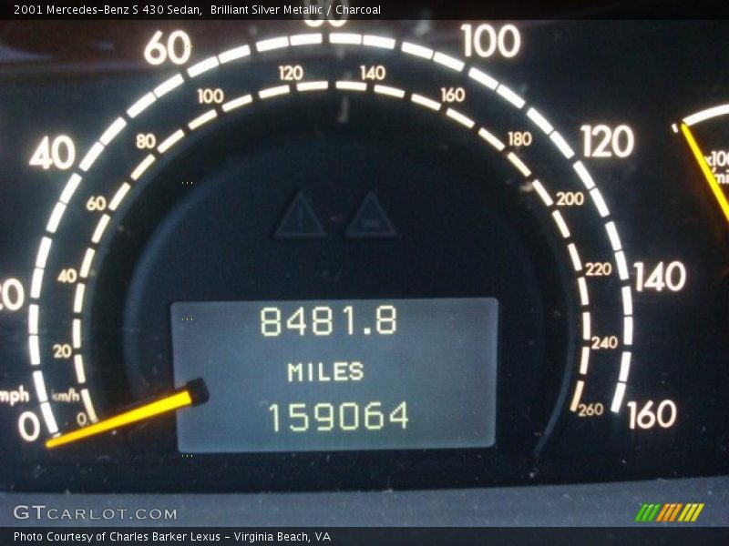 Brilliant Silver Metallic / Charcoal 2001 Mercedes-Benz S 430 Sedan