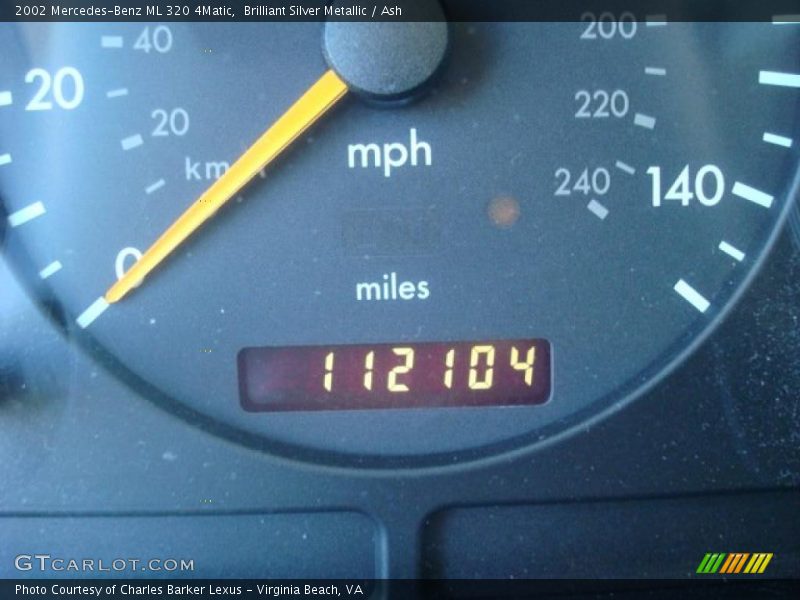 Brilliant Silver Metallic / Ash 2002 Mercedes-Benz ML 320 4Matic