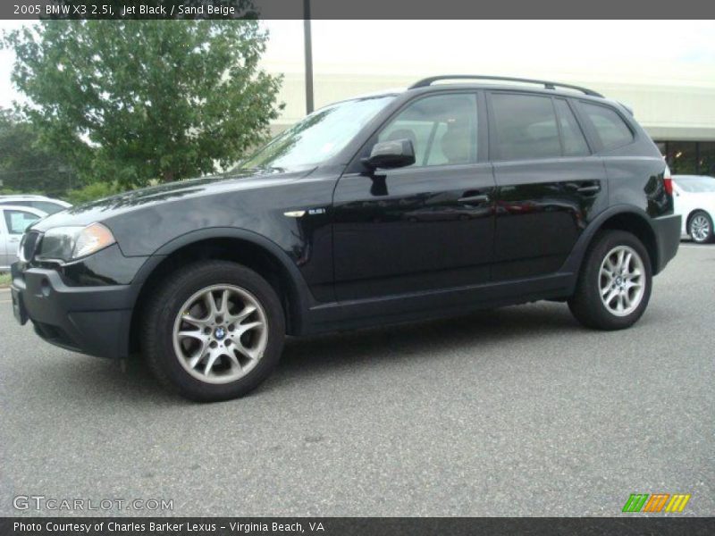 Jet Black / Sand Beige 2005 BMW X3 2.5i