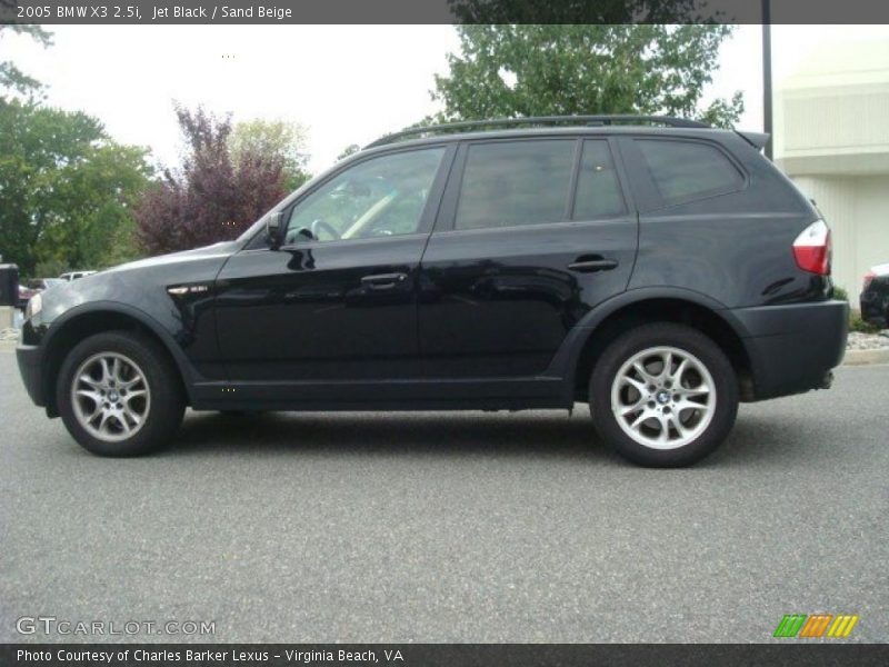 Jet Black / Sand Beige 2005 BMW X3 2.5i