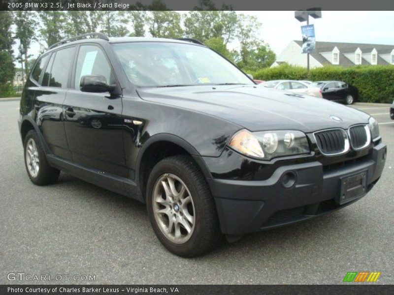 Jet Black / Sand Beige 2005 BMW X3 2.5i