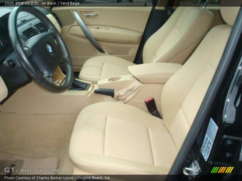 Jet Black / Sand Beige 2005 BMW X3 2.5i