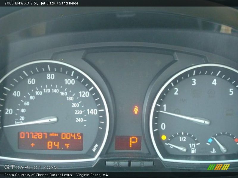 Jet Black / Sand Beige 2005 BMW X3 2.5i